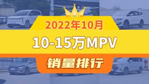 2022年10月10-15万MPV销量排行榜，传祺M6位居第二，第一名你绝对想不到