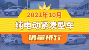 2022年10月纯电动紧凑型车销量排行榜，秦PLUS夺得冠军，第二名差距也太大了 