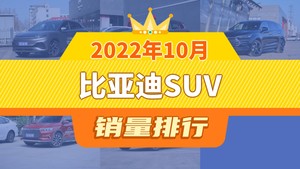 2022年10月比亚迪SUV销量排行榜，元PLUS以17791辆夺冠