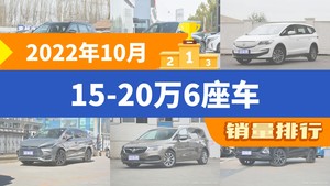 2022年10月15-20万6座车销量排行榜，枫叶80V屈居第三，宋MAX新能源成最大黑马