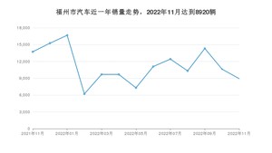 福州市11月汽车销量 Model Y排名第一(2022年)