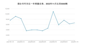 11月烟台市汽车销量数据统计 Model Y排名第一(2022年)