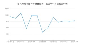 绍兴市11月汽车销量统计 Model Y排名第一(2022年)