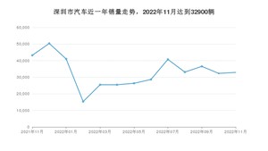 深圳市11月汽车销量数据发布 宋Pro新能源排名第一(2022年)