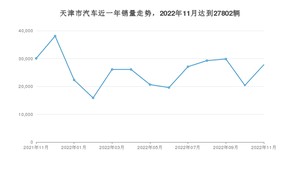 天津市11月汽车销量 Model Y排名第一(2022年)