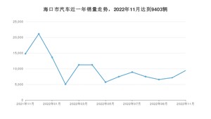 海口市11月汽车销量数据发布 Model Y排名第一(2022年)