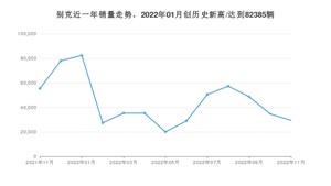 别克 11月份销量数据发布 同比下降47.05%(2022年)