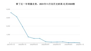 雷丁 11月份销量数据发布 同比下降99.64%(2022年)