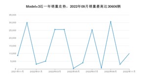 2022年11月特斯拉Model 3销量怎么样？ 在25-30万中排名怎么样？