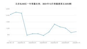 2022年11月北京BJ40销量数据发布 共卖了744台