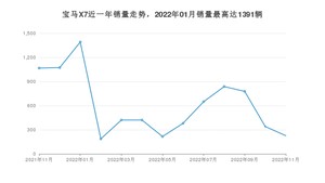 2022年11月宝马X7销量数据发布 共卖了226台
