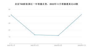 2022年11月东风启辰启辰T60新能源销量多少？ 在自主车中排名怎么样？