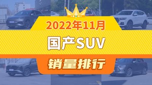 2022年11月国产SUV销量排行榜，宋Pro新能源位居第二，第一名你绝对想不到