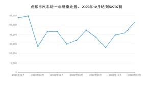 成都市12月汽车销量 Model Y排名第一(2022年)