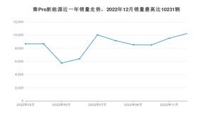 2022年12月比亚迪秦Pro新能源销量多少？ 在哪个城市卖得最好？