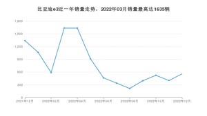 2022年12月比亚迪e3销量多少？ 在哪个城市卖得最好？