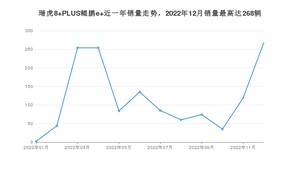 2022年12月奇瑞瑞虎8 PLUS鲲鹏e+销量多少？ 在哪个城市卖得最好？