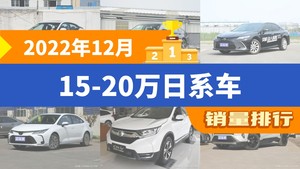 2022年12月15-20万日系车销量排行榜，轩逸夺得冠军，第二名差距也太大了 