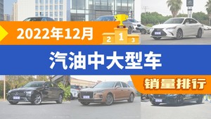 2022年12月汽油中大型车销量排行榜，奥迪A6L夺得冠军，第二名差距也太大了 