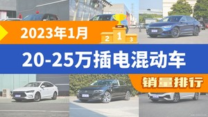 2023年1月20-25万插电混动车销量排行榜，唐新能源位居第二，第一名你绝对想不到