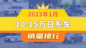 2023年1月10-15万日系车销量排行榜，轩逸夺得冠军，第二名差距也太大了 