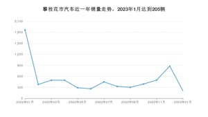 攀枝花市1月汽车销量 长安CS55 PLUS排名第一(2023年)