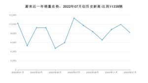 蔚来 1月份销量数据发布 同比下降20.22%(2023年)