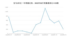 2023年1月宝马2系销量多少？ 在哪个城市卖得最好？