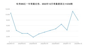 2023年1月哈弗M6销量多少？ 在自主车中排名怎么样？