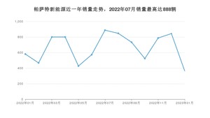 2023年1月大众帕萨特新能源销量数据发布 共卖了364台