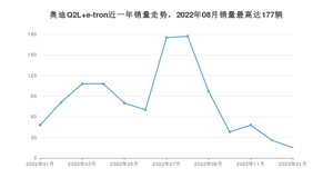 2023年1月奥迪Q2L e-tron销量多少？ 在哪个城市卖得最好？