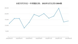 合肥市2月汽车销量 Model Y排名第一(2023年)