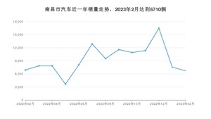 南昌市2月汽车销量 Model Y排名第一(2023年)