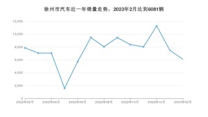 徐州市2月汽车销量 Model Y排名第一(2023年)