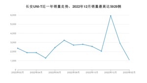 2023年2月长安UNI-T销量多少？ 在哪个城市卖得最好？