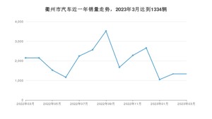 衢州市3月汽车销量 宏光MINI EV排名第一(2023年)