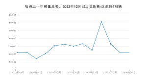 哈弗 3月份销量数据发布 同比下降0.79%(2023年)