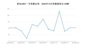 2023年3月奥迪Q8销量数据发布 共卖了63台