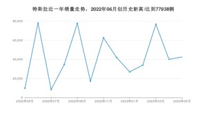 特斯拉 5月份销量数据发布 同比增长332.65%(2023年)