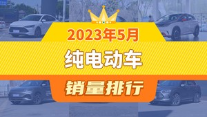 2023年5月纯电动车销量排行榜，海豚屈居第三，Aion S Plus成最大黑马