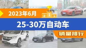2023年6月25-30万自动车销量排行榜，Model Y夺得冠军，第二名差距也太大了 