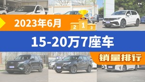 2023年6月15-20万7座车销量排行榜，本田CR-V以17705辆夺冠，Aion V升至第10名 