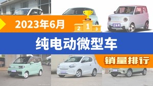 2023年6月纯电动微型车销量排行榜，熊猫mini屈居第三，QQ冰淇淋成最大黑马