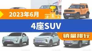 2023年6月4座SUV销量排行榜，北京BJ40位居第二，第一名你绝对想不到