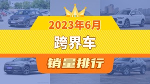 2023年6月跨界车销量排行榜，奥迪Q5L Sportback屈居第三，畅巡成最大黑马