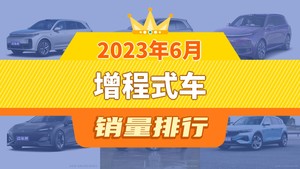 2023年6月增程式车销量排行榜，理想L8位居第二，第一名你绝对想不到