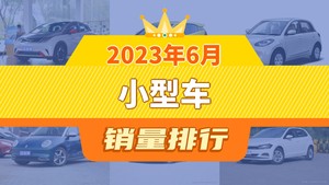 2023年6月小型车销量排行榜，五菱缤果屈居第三，钇为3成最大黑马