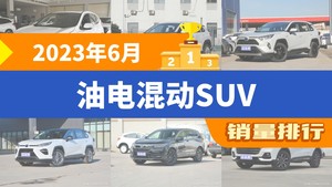 2023年6月油电混动SUV销量排行榜，本田CR-V夺得冠军，第二名差距也太大了 