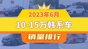 2023年6月10-15万韩系车销量排行榜，现代ix35位居第二，第一名你绝对想不到