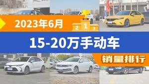 2023年6月15-20万手动车销量排行榜，朗逸夺得冠军，第二名差距也太大了 